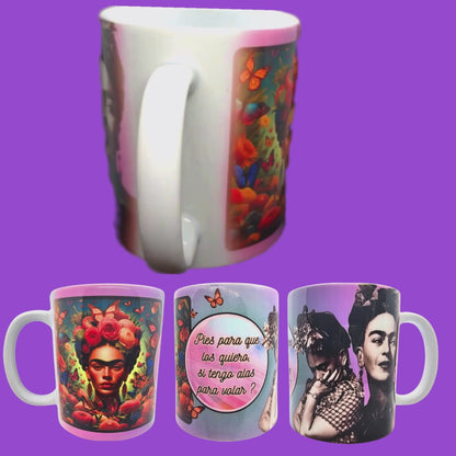 CANECA FRIDA KAHLO - "asas para voar"